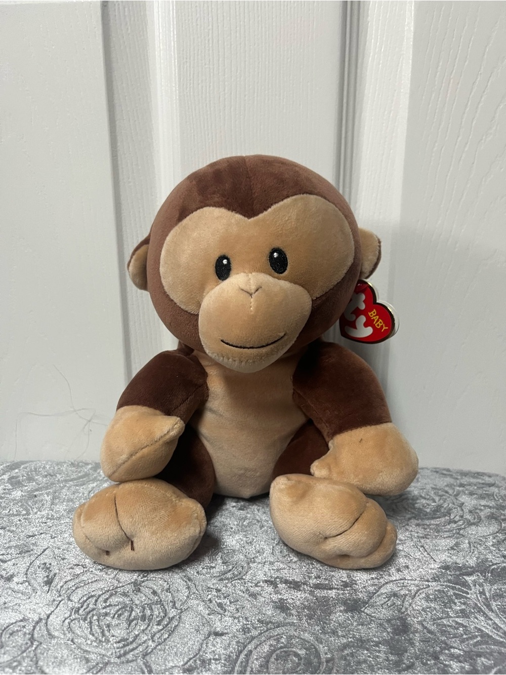 Ty Brown & Tan Monkey Plush Beanie Baby